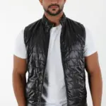 3506 Erkek Siyah Hakiki Deri Yelek