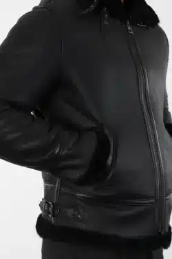 Alaska Erkek Siyah Kısa Hakiki Deri Ceket