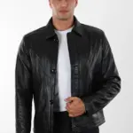 Atlanta Erkek Siyah Kısa Hakiki Deri Ceket