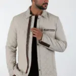 Denha Ekek Bej Kısa Hakiki Deri Ceket