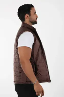 DERİHOUSE Bej Erkek Hakiki Deri Yelek 3506