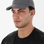 DERİHOUSE Unisex Gri Hakiki Deri Şapka