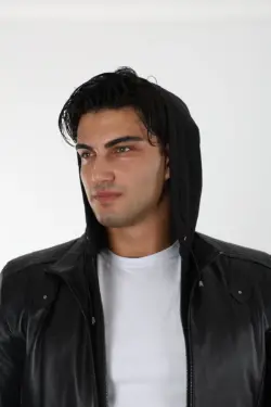 Calı Erkek Siyah Kısa Hakiki Deri Ceket