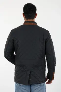 Denha Hakiki Lacivert Erkek Kısa Deri Ceket - Görsel 5