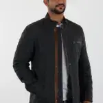 Denha Hakiki Deri Lacivert Erkek Kısa Ceket