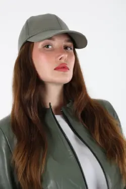 Deri Şapka Yeşil Unisex