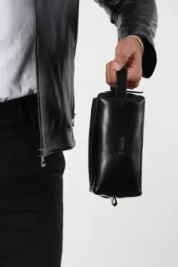 derihouse hakiki deri-caisson siyah unisex canta