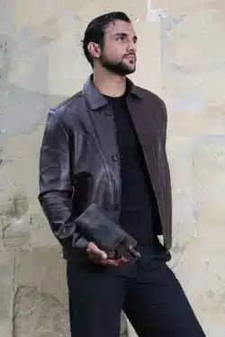 DERİHOUSE Caisson Unisex Kahverengi Hakiki Deri Çanta