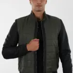 Tayga Erkek Yeşil Kısa Hakiki Deri Ceket